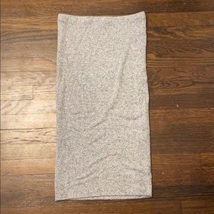 High Waisted Midi Skirt-EXPRESS